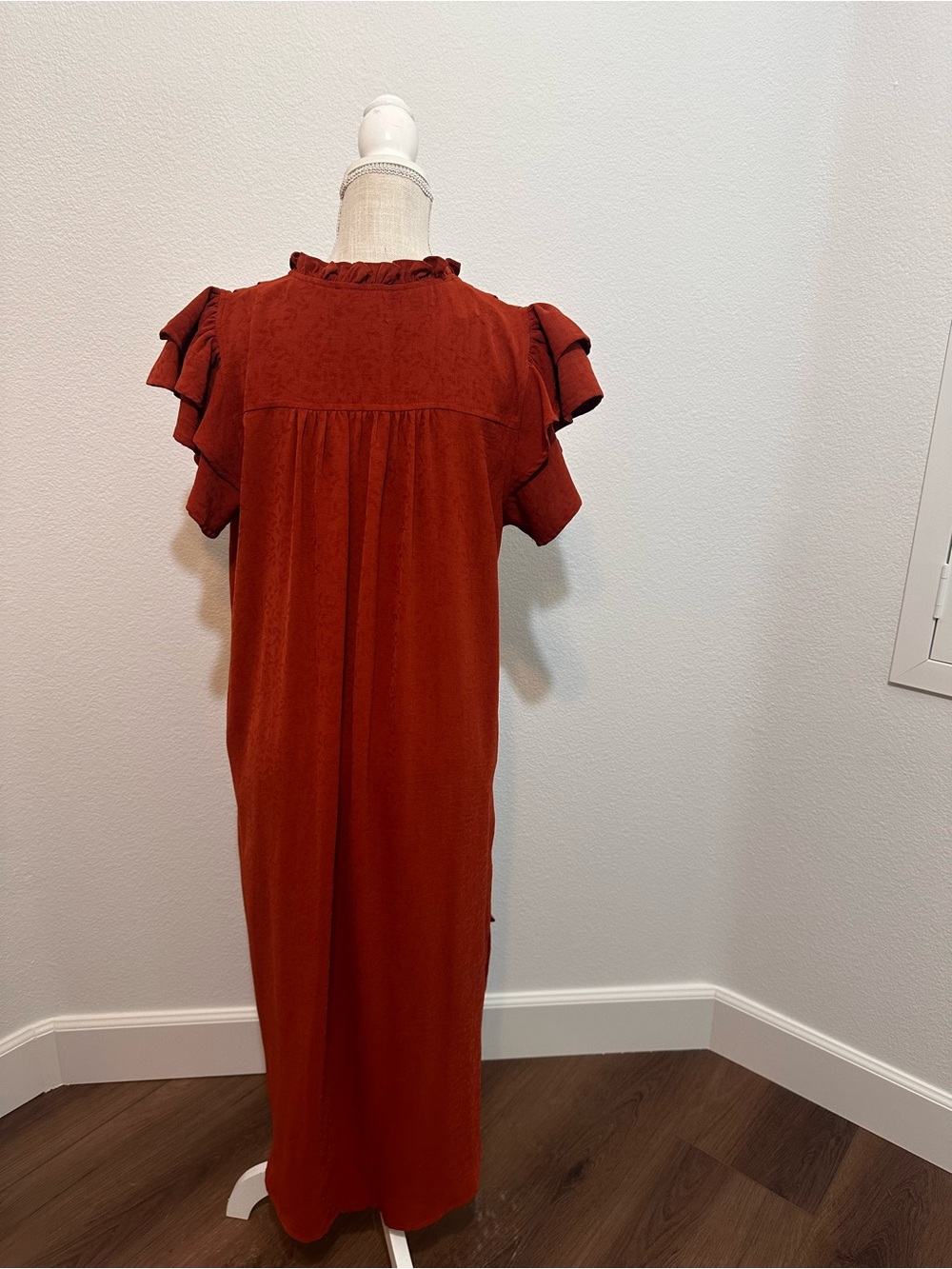 entro Rust Ruffle-Trim Tunic - Picture 3 of 11